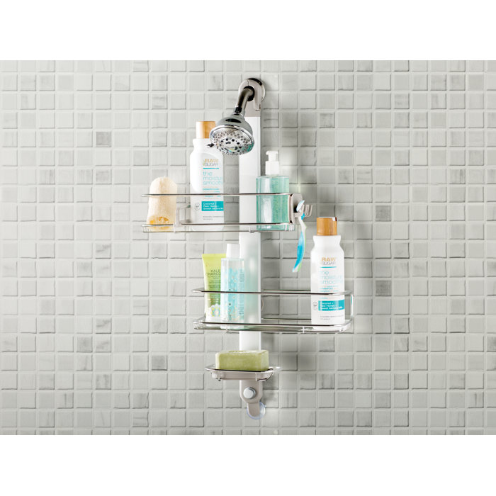 Simplehuman Adjustable Shower Caddy, Stainless Steel and Anodized